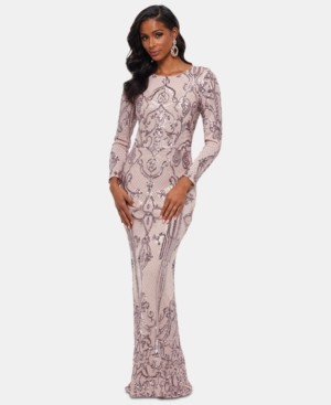 betsy and adam sequin gown