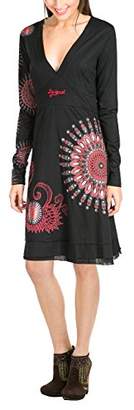 Desigual Women's Vest_Olgare Rep Rep Dress, Black (NEGRO 2000), (Manufacturer size: Small)