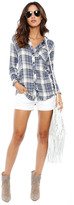 Thumbnail for your product : Rails Hunter Long Sleeve Button Down in Blue/Cream