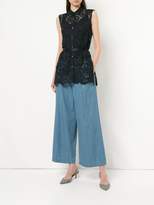 Thumbnail for your product : Loveless lace-embroidered fitted blouse