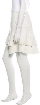Isabel Marant Raw-Edge Tiered Mini Skirt