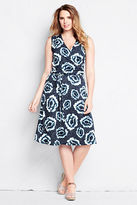 Thumbnail for your product : Lands' End Women's Plus Size Pattern Matte Jersey Surplice Dress