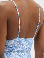 Thumbnail for your product : Melissa Odabash Panarea Ruched Azzuro-print Swimsuit - Blue Multi
