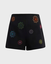 Thumbnail for your product : Cinq à Sept Alissa Heatset Daisies Crepe Shorts