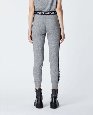 The Kooples Flecked grey joggers with logo side trim