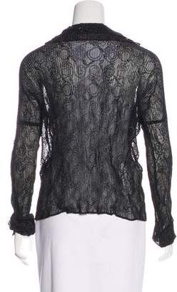 Issey Miyake Fete Embroidered Plissé Top