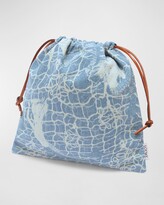 Thumbnail for your product : Loewe x Paula’s Ibiza Mermaid Denim Pouch Clutch Bag