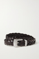Thumbnail for your product : Kate Cate + Net Sustain Americana Braided Leather Belt - Dark brown