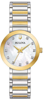 Bulova Futuro Womens Two Tone Stainless Steel Bracelet Watch-98p180 Family