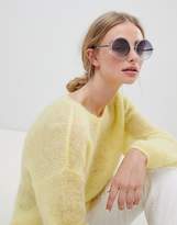 Thumbnail for your product : Jeepers Peepers Oversized Round Sunglasses With Ombre Coloured Lens