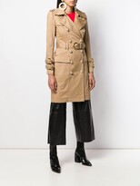Thumbnail for your product : Balmain Double-Breasted Belted Trench Coat