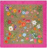 Thumbnail for your product : Gucci Silk carre with GG Flora print