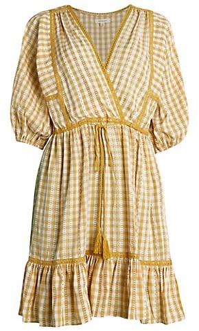 yellow peasant dress