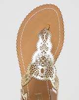 Thumbnail for your product : Dune London Lill Laser Cut Detail Toe Post Sandals