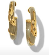 Thumbnail for your product : Gas Bijoux Cobra Acetate Hoop Earrings, Coral