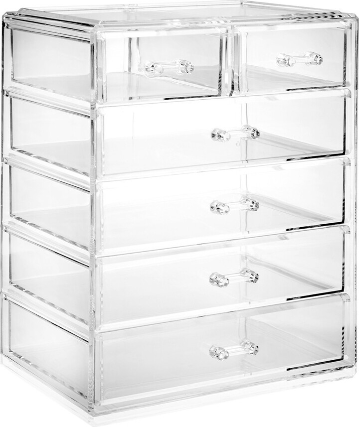 Casafield Makeup Storage Organizer, Clear Acrylic Cosmetic & Jewelry