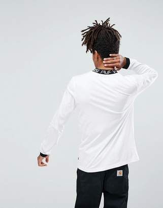 HUF Letras Long Sleeve T-Shirt With Contrast Logo Collar