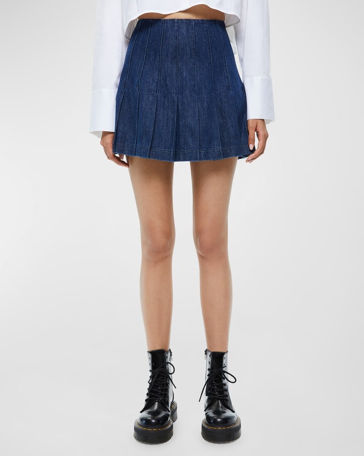 Alice + Olivia Carter Denim Mini Skirt ShopStyle