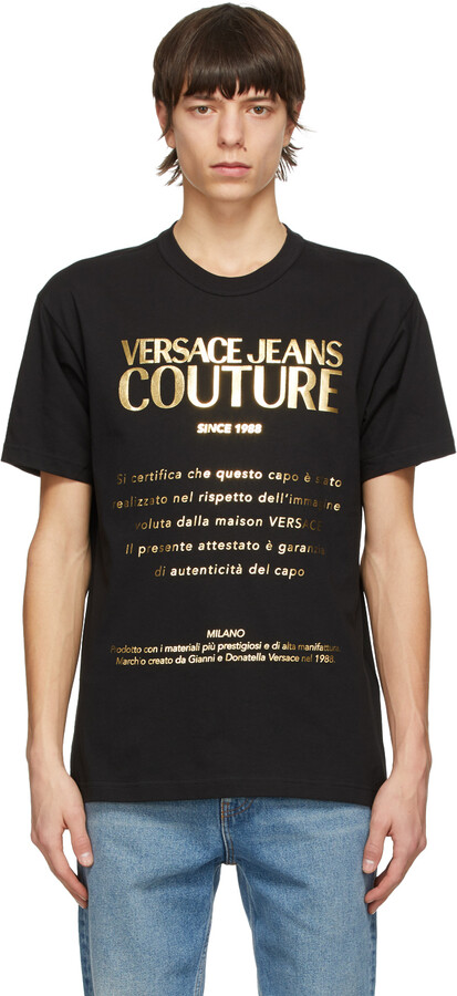 Versace Jeans Couture Black Etichetta T-Shirt - ShopStyle