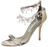 Thumbnail for your product : Manolo Blahnik Embellished Camouflage Sandals