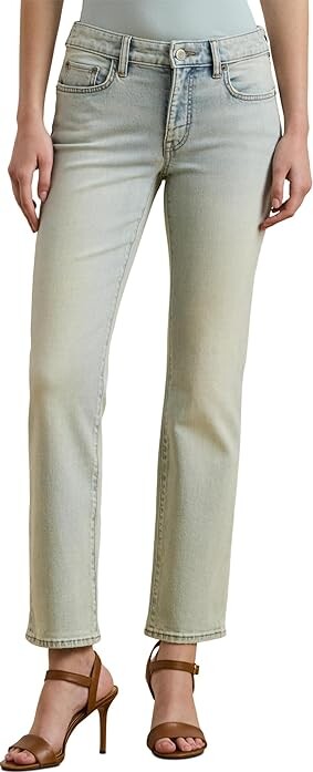 Lauren Ralph Lauren Mid-Rise Straight Ankle Jeans Women's Jeans Stella Wash : 2, Cotton/Denim/Elastane