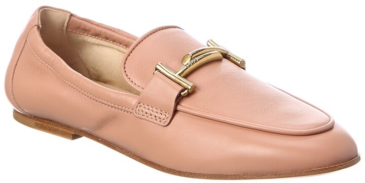 Nude Leather Loafers Women | ShopStyle