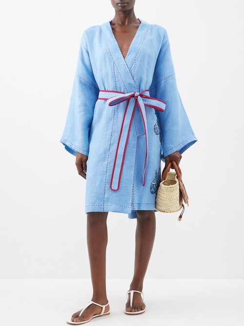Linen Wrap Dress | Shop the world's ...