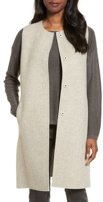 Eileen Fisher Women's Long Wool Blend Vest