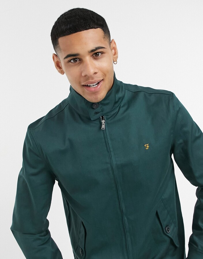 Farah Hardy harrington jacket in green - ShopStyle Outerwear