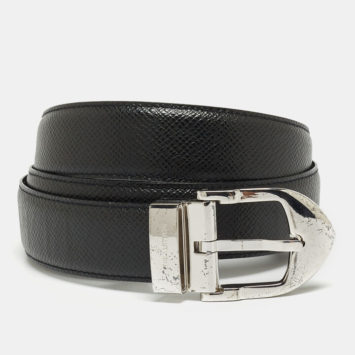 Louis Vuitton Black Damier Embossed Leather Inventeur Belt 90 CM Louis  Vuitton