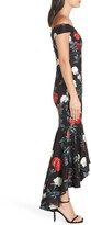 Thumbnail for your product : Chi Chi London Off the Shoulder Embroidered Fishtail Gown
