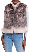Thumbnail for your product : Gorski Wool Peplum Zip Vest with Fox Front