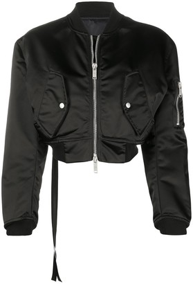 Unravel Project Cropped Bomber Jacket