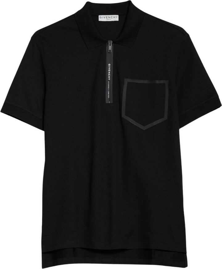 Givenchy Black Cotton Piqué Slim Fit Polo