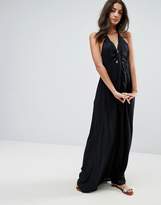 Thumbnail for your product : ASOS Tall DESIGN TALL Woven Tie Front Maxi Beach Dress