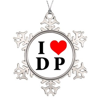 YOBSTF7s Tree Branch Decoration I Love DP Christmas In Heaven Snowflake Ornament Love