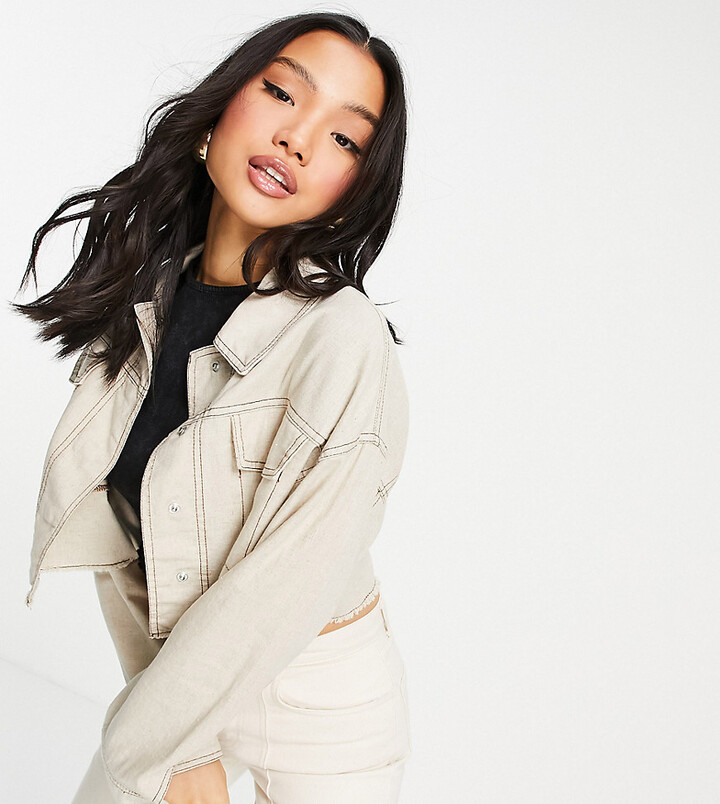 cropped linen jacket