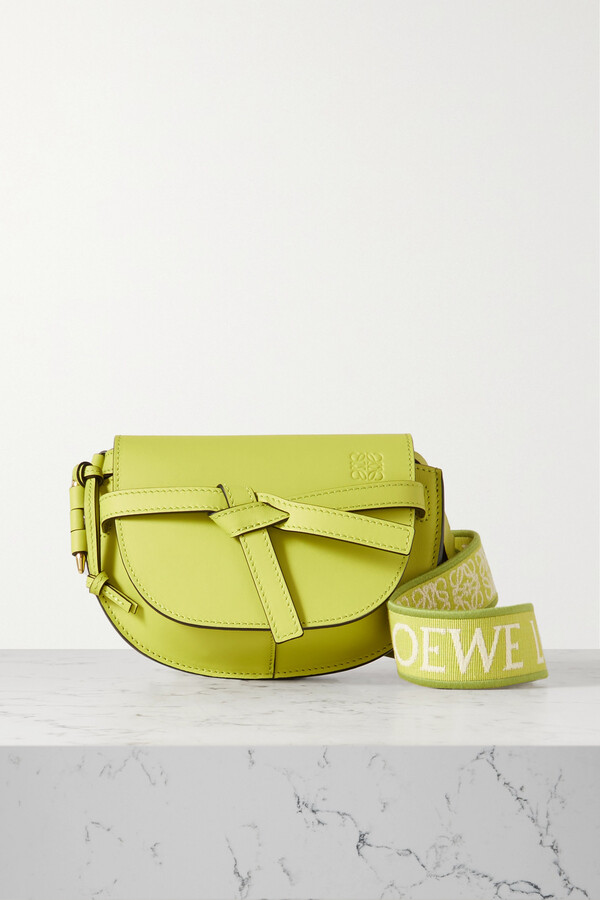 Brand New Loewe Bucket Gate shoulder bag in gold calfskin