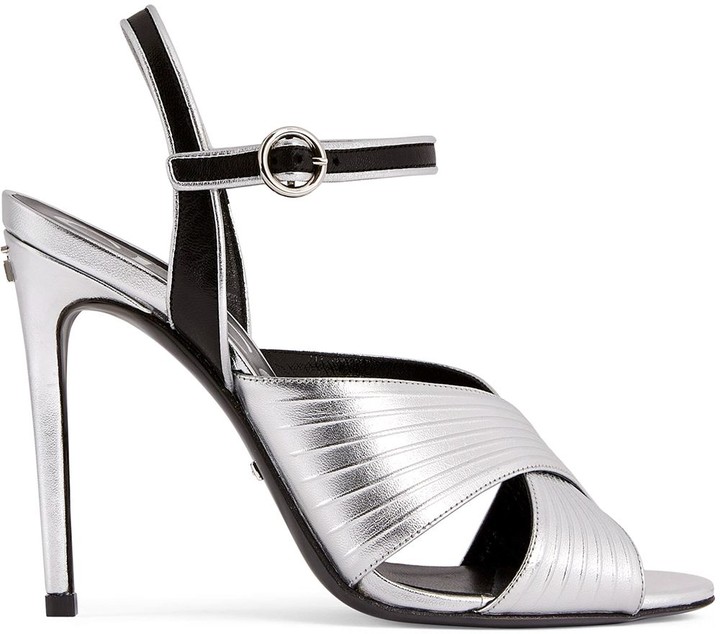 gucci sandals silver