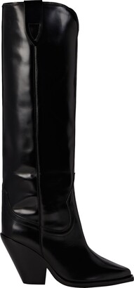 Isabel Marant Lomero Leather Knee-High Western Boots