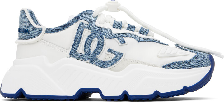 Dolce & Gabbana Blue & White Daymaster Sneakers