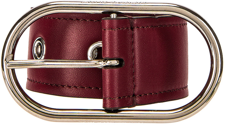 burgundy leather belt womens