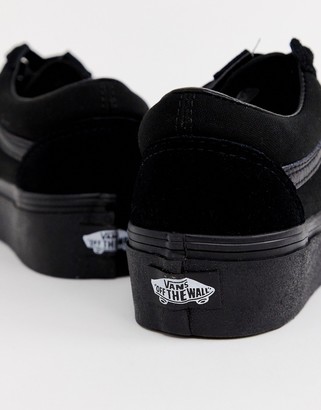 Vans Old Skool triple black platform sneakers
