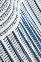 Thumbnail for your product : Bottega Veneta Pleated Jacquard-knit Dress - Blue