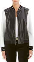 Thumbnail for your product : Jones New York Faux Leather Varsity Jacket