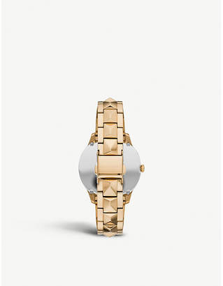 Michael Kors MK6670 Runway gold-toned stainless steel and turquoise watch