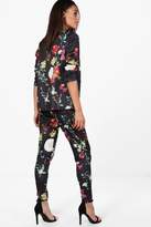 Thumbnail for your product : boohoo Violet Floral Skinny Trouser
