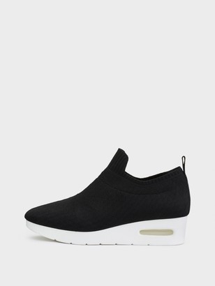 dkny slip on wedge sneaker