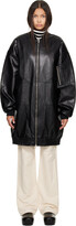 Thumbnail for your product : The Frankie Shop Black Jesse Faux-Leather Jacket