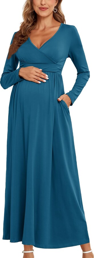 Long Sleeve Boohoo Maternity Summer Dresses Women's Maternity